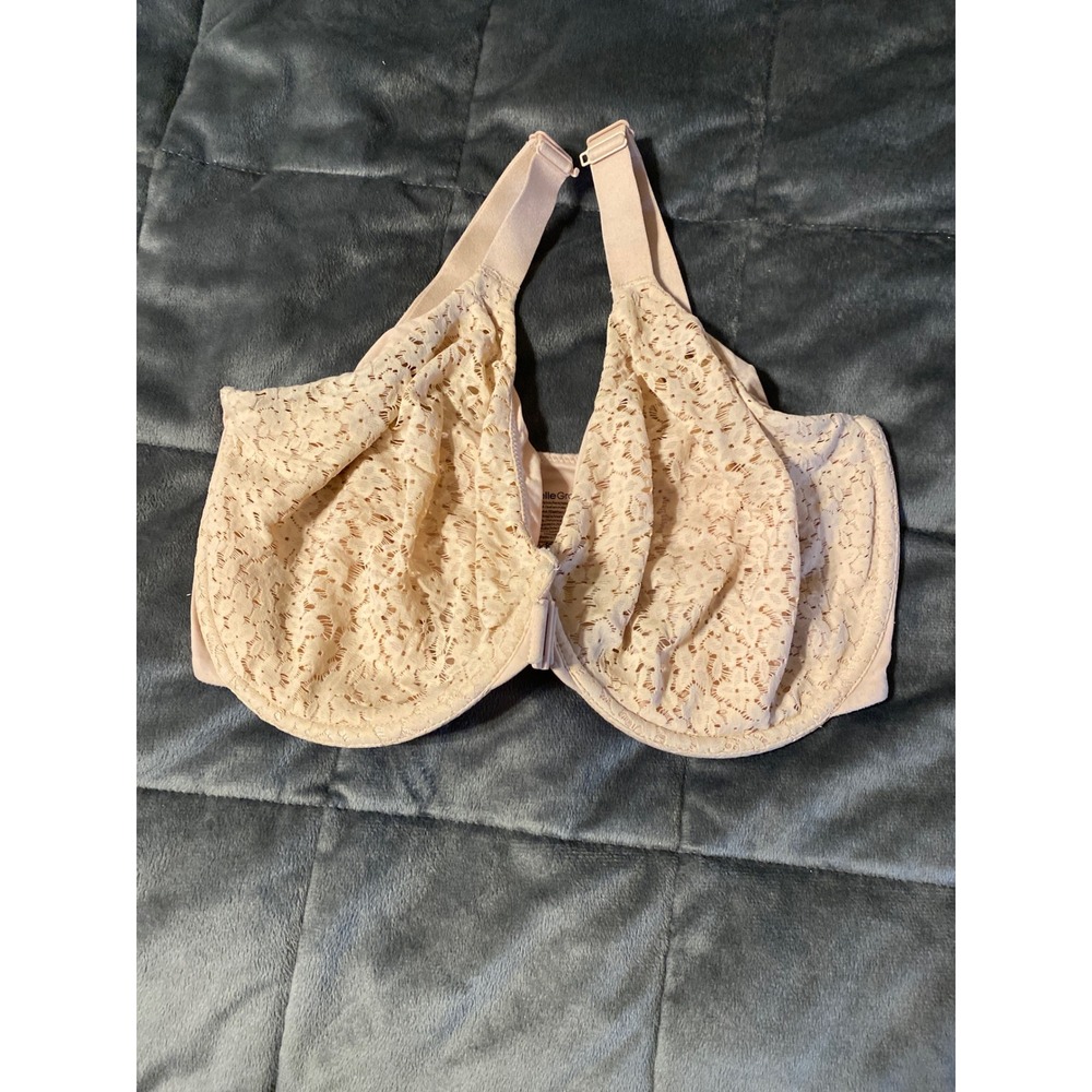 Chantelle Rive Gauche Front Close Racerback Lace Bra Blush Pink 34DDDD
0330